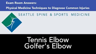 Module 20 - Tennis Elbow & Golfer's Elbow — Exam Room Answers