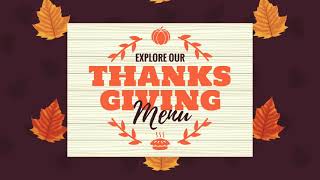 Free Thanksgiving Menu Video Template (Customizable) - FlexClip