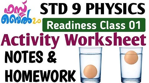 STD 9 Physics Readiness Class 1/First Bell 2.0/ SCERT Class 9 Physics/ Notes & Homework Completion