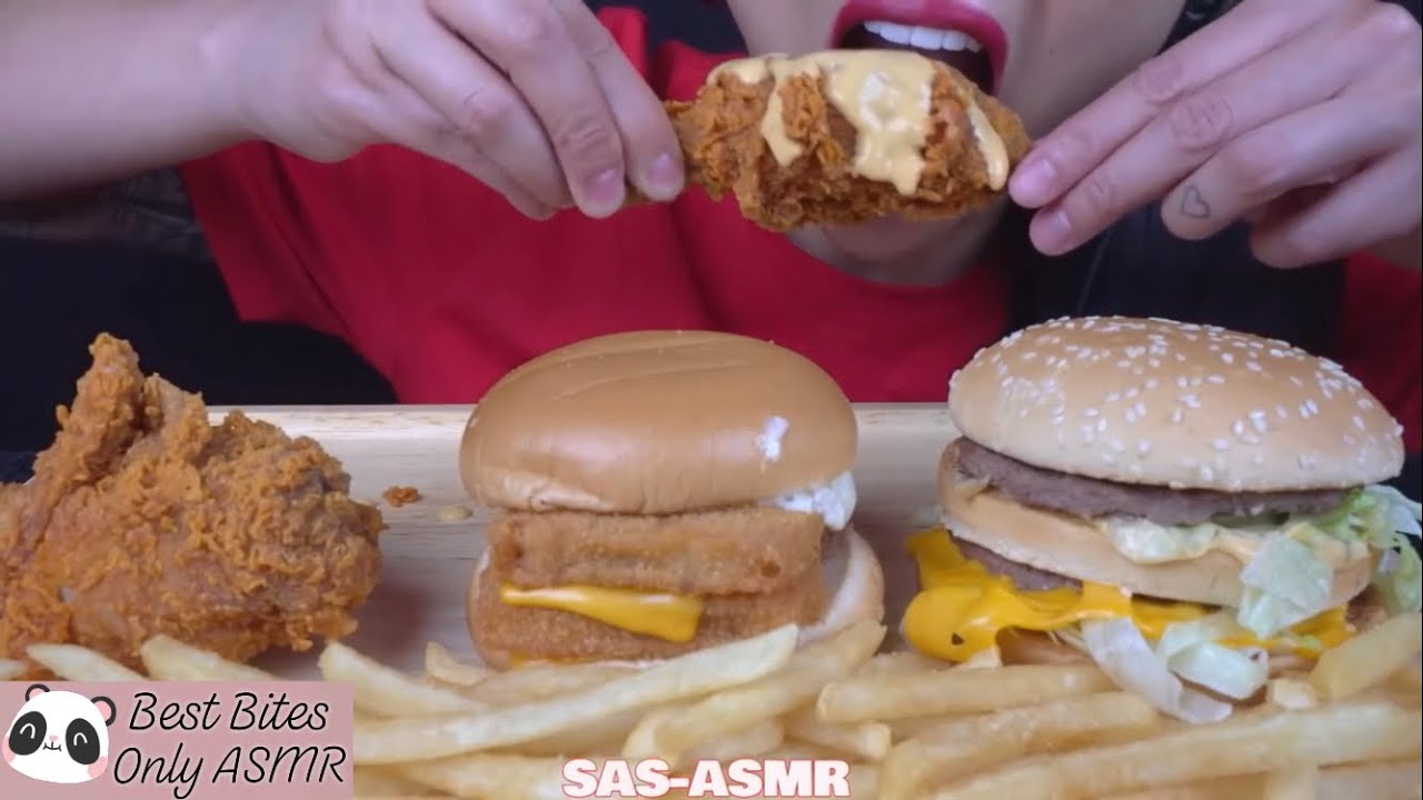 Best Bites Only ASMR | McDonald’s Cheesy Fried Chicken, Big Mac & Filet-O-Fish | SAS-ASMR
