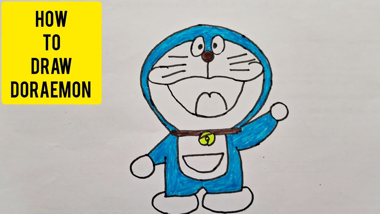 HOW TO DRAW DOREMON | DOREMON DRAWING EASY STEP BY STEP FOR KIDS | EASY DRAWING FOR BEGINNERS.