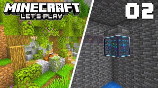 Minecraft Let's Play - Ep. 2: MOB GRINDER & STABLES! (Minecraft 1.18 Caves & Cliffs)