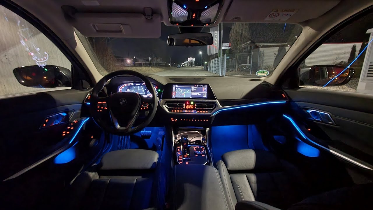 2021 BMW 330e Limousine - at night | Ambientebeleuchtung - YouTube