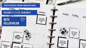 Using the Holiday Stickers from Dated Basics Volume Two