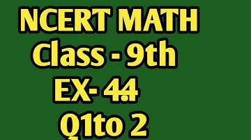 NCERT Math class 9th || EX- 4.4 Linear Equation IN Two Variables  Q 1 to 2|| #ncertclass9thmath#cbse