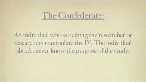 A Video about Manipulating an Independent Variable