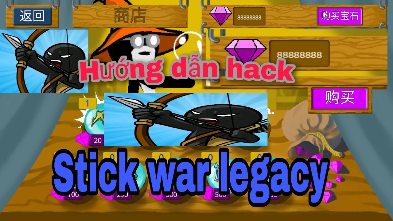Cách hack stick war legacy 2 full kim cương , vàng YouTube