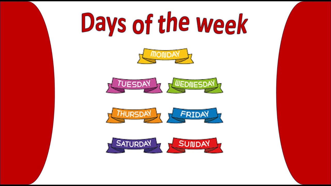 Days of the week for kids | 7 Days of name | kids learning - YouTube