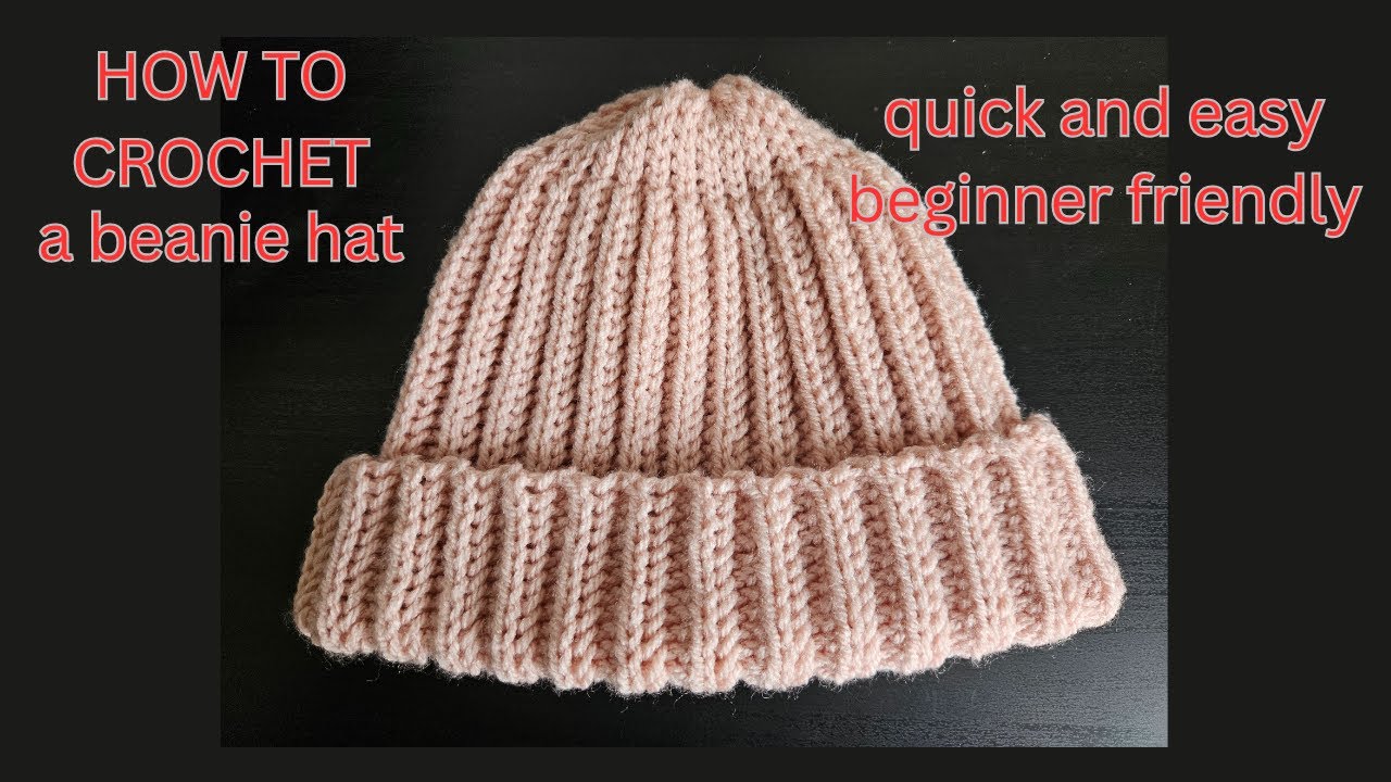 EASY CROCHET BEANIE HAT. BEGINNER FRIENDLY - YouTube