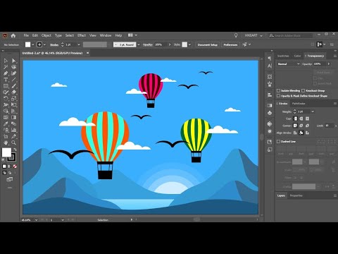 How to Create Mountain Landscape Illustration in Adobe Illustrator
