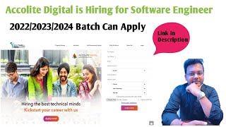 Accolite Digital is Hirring for Software Engineer Role || 2022/2023/2024 Passout Batch Can Apply