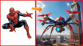AVENGERS But DRONE 💥 all Marvel & DC characterS (2024) #AI #superheroes