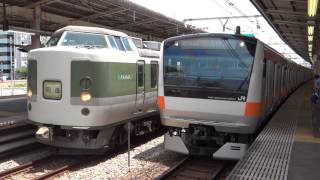 【189系あさま色と並ぶ】入線～発車 中央線E233系(T25編成) 中野駅にて