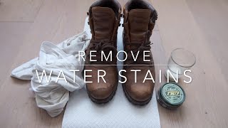 How to remove water stains from leather shoes