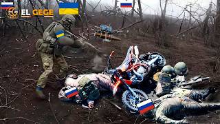 Ukraine FPV Drone Brutally Destroys Russian Troops as They Flee on Motorcycles