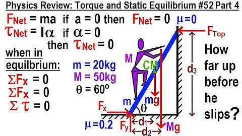 Physics Review: Torque and Static Equilibrium #52  Part 4