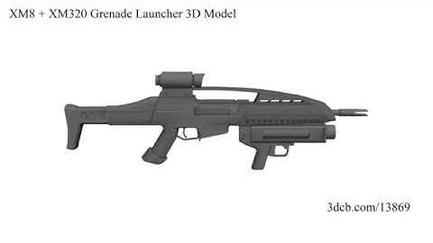 XM8 + XM320 Grenade Launcher 3D Model