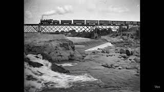 1908 Photo Of Black River Falls Dam & Railroad Bridge - Ted To Look Realistic