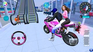 🚍🔥 Pink Motorcycle Mega Ramp Racing - Impossible Stunts Extreme Racing Gameplay screenshot 1