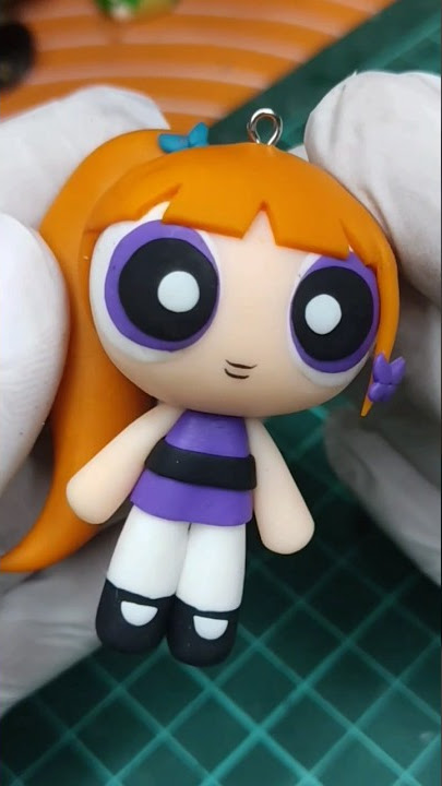 Let's make Hyein in PPG version! 💜🧡🦋✨ #newjeans #ppg #powerpuffgirls #polymerclay #kpop #supershy