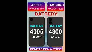 Apple Iphone 17e Vs Samsung Galaxy S26 Full Comparison &amp; Price in Pakistan India &amp; Bangladesh