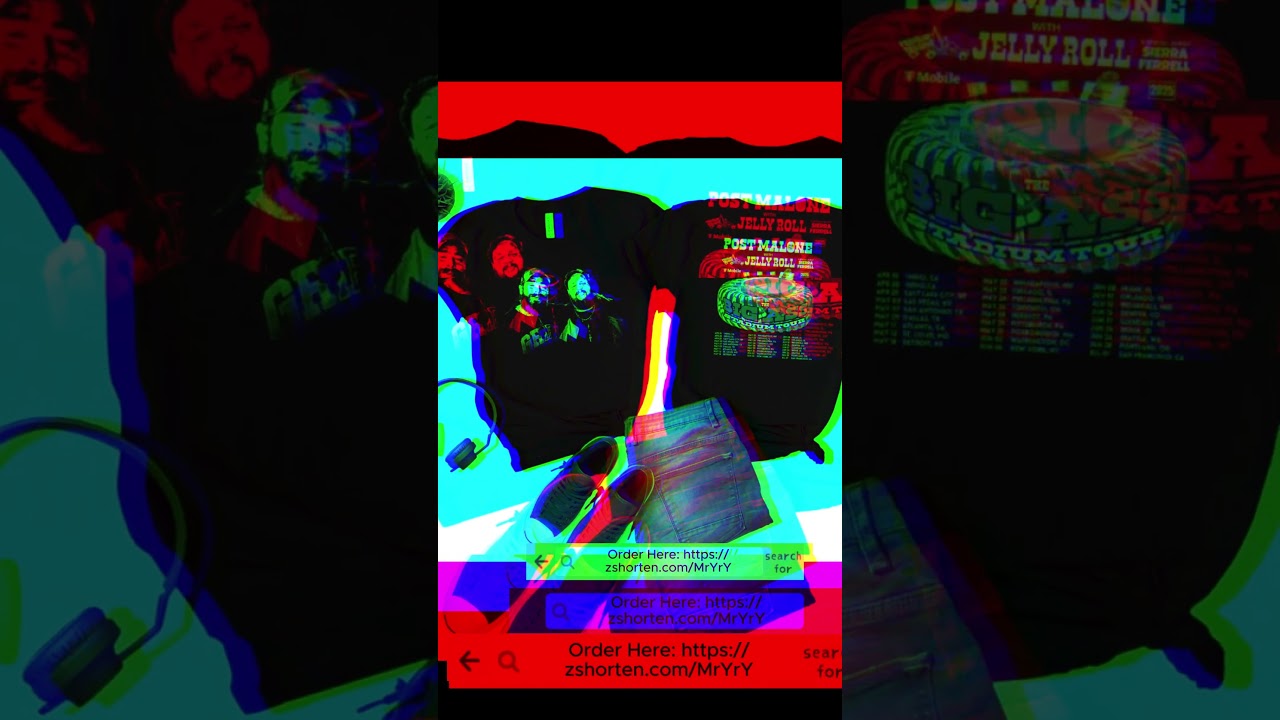 Vintage Post Malone Rap Music Shirt  Big Ass Stadium Tour | Posty 2025 Tour | Jelly Roll Tour