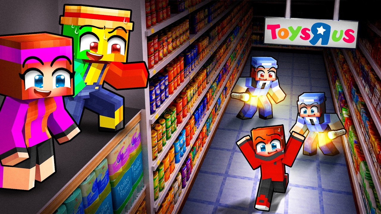 On a SURVECU secrètement dans un MAGASIN sur Minecraft !