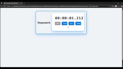 Stopwatch ⏱️ using html css and js #html #css #js #viralvideo #coding #yps