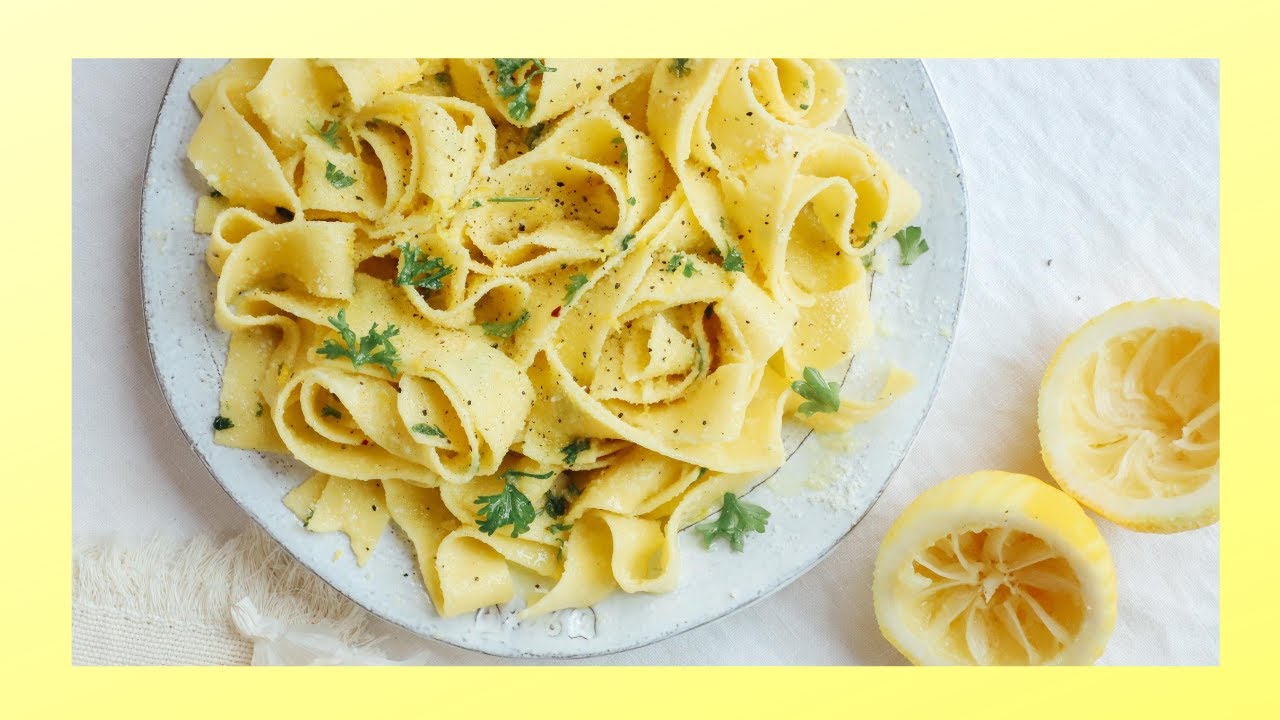 LEMON PASTA (Real Sicilian Recipe) Summer Recipe Using Freshly