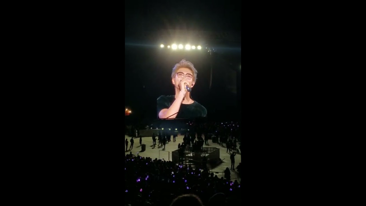 181006 Ending Talk BTS (방탄소년단) Namjoon at Citi Field NYC Fancam