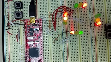 ATmega128 네거리 교통 신호등 스위치