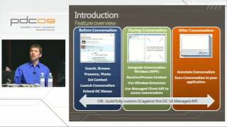 PDC 2009 Integrating and Extending the Microsoft Office Communicator Experience with Windows Present