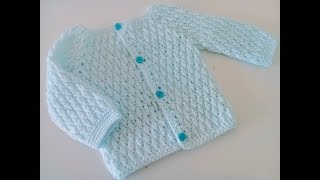 SUETER O JERSEY A CROCHET PARA BEBE PASO A PASO