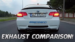 BMW M3 E92 Exhaust Comparison [Eisenmann, Akrapovic, Meisterschaft, etc]
