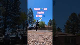 Tennis 🎾 footy ⚽ juggles #football #futbol #futebol #soccer #soccerskills