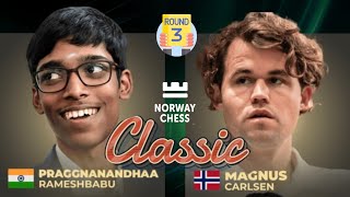 CLASSICAL  Praggnanandhaa vs Magnus Carlsen | Norway Chess 2024