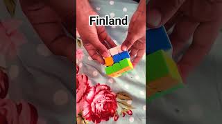 3x3 Rubik's Cube पर Finland का Flag कैसे बनाएं? 🇫🇮 | Easy Tutorial #rubikcube #rubik #impossiblecube