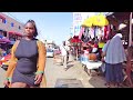 SIGHT AND SOUNDS OF GHANA'S VIBRANT MAKOLA MARKET || AFRICAN WALK VIDEOS