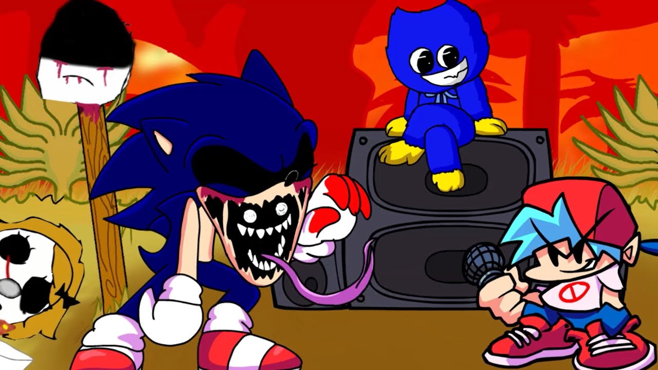 Sonic.exe phase 1 and Tails Doll Reanimated [Friday Night Funkin'] [Mods]