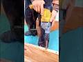 Manual Wood Drilling Process Using an Electric Drill | Traditional Carpentry Work