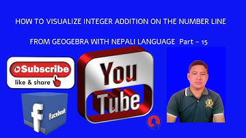 HOW TO VISUALIZE INTEGER ADDITION ON THE NUMBER LINE FROM GEOGEBRA WITH NEPALI  Part   15  Sundar