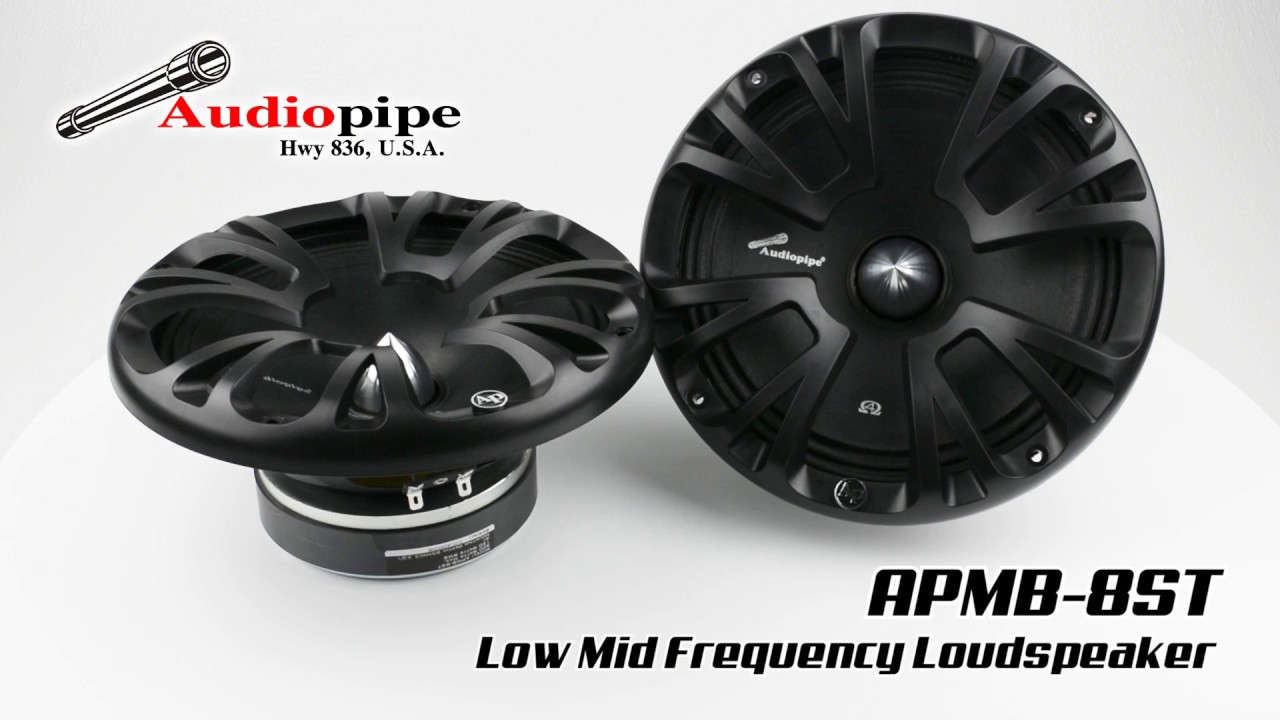 Audiopipe TV: APMB-8ST Low Mid Frequency Loudspeaker Pair - YouTube