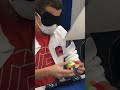 Fastest speed cubing BLINDFOLDED! #Shorts