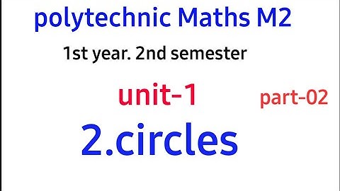 circles part-02||polytechnic Maths m2||2nd sem||unit-1||imp ||@naveenreddy MATH