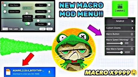 2.25.3 XELAHOT FASTEST MACRO ZOOM MOD MENU TUTORİAL!🤩😇 AGARİO NEW MACRO MOD MENU *İOS FOR ANDROİD*