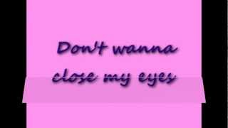 Aerosmith i don't wanna miss a thing lyrics