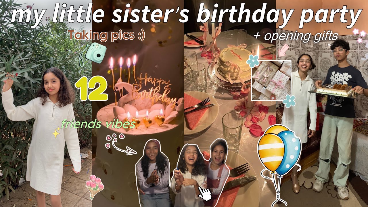 MY SISTER’S 12 BIRTHDAY PARTY🥳🎂🎈|اخيرا حفلة عيد ميلاد اختي🍾حتافلنا مجموعين مع صحابنا👯+فتح الهدايا🎁