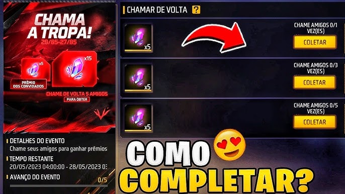 Free Fire: como chamar amigo de volta no 'Chama a Tropa' do Dia do Booyah