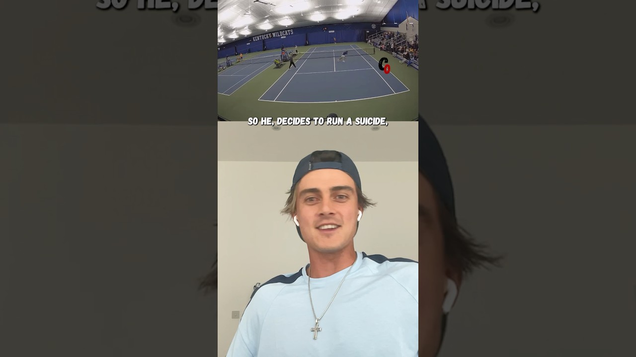 Liam Draxl has the craziest college tennis celebrations 🤣