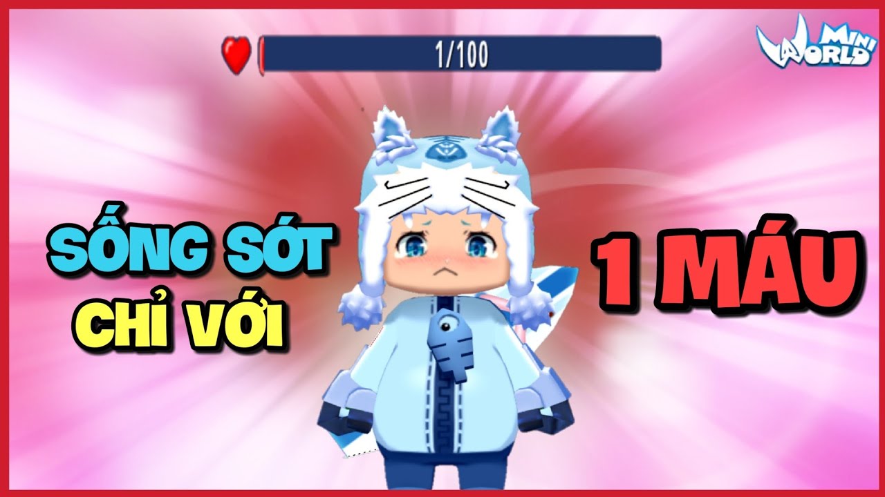 Bạn sẽ làm gì khi chỉ còn 1 máu trong Mini World | Meowpeo Mini Game | Mèo Béo